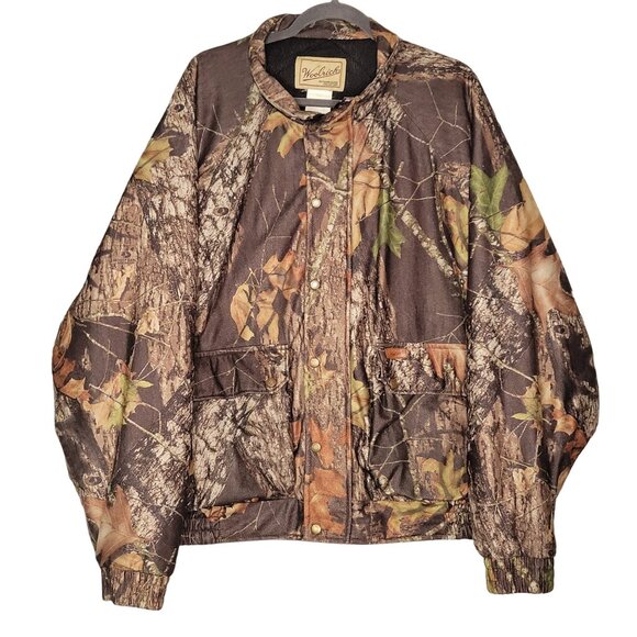 Vintage Woolrich Men's Camoflauge Camo Mossy Oak Hunting Coat Jacket XL - Picture 1 of 11